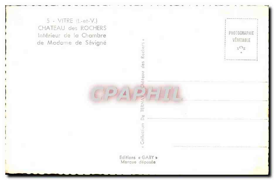 CPM Vitre Chateau Des Rochers Interieur De La Chambre De Modame De Sevigne — Reverso