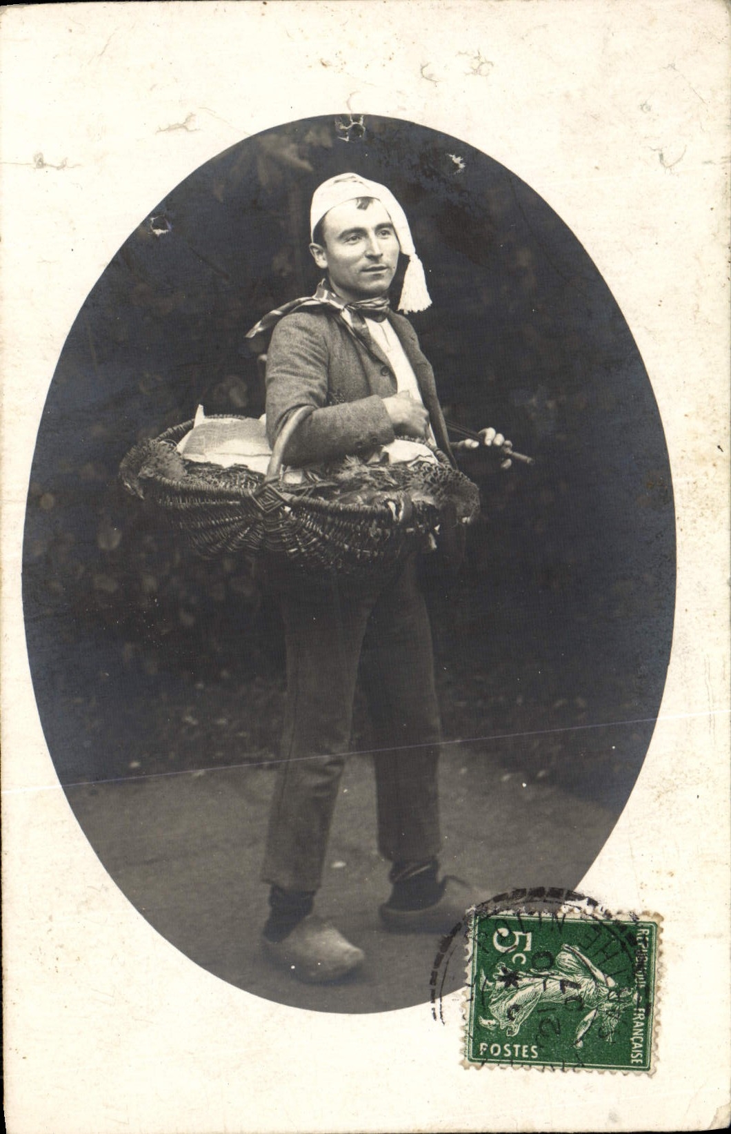 CARTE PHOTO Homme Paysan