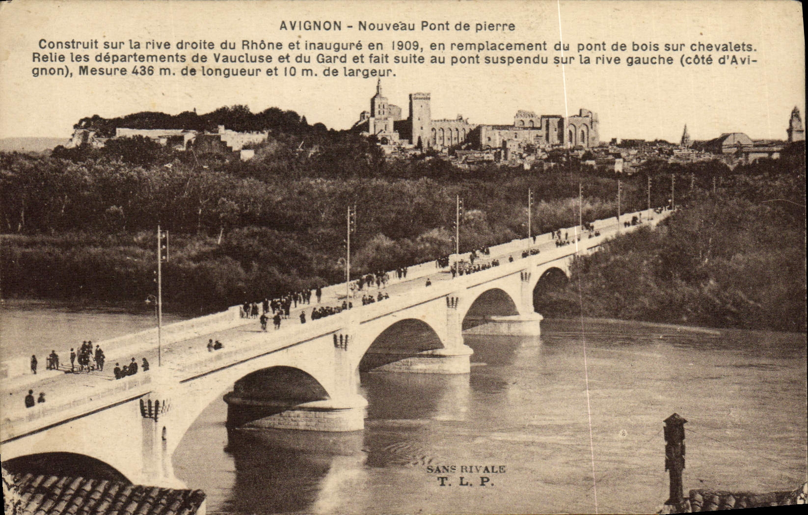 CPA Avignon Nouveau Pont De Pierre