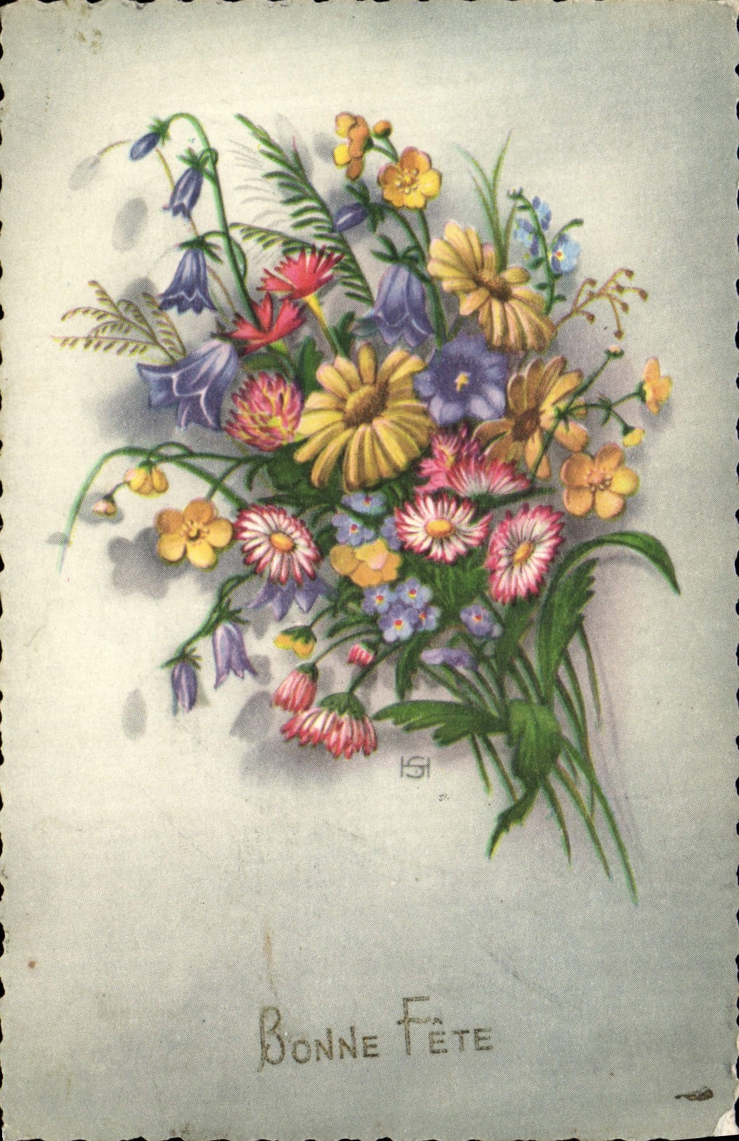 CPA Bonne Fete Fleurs 