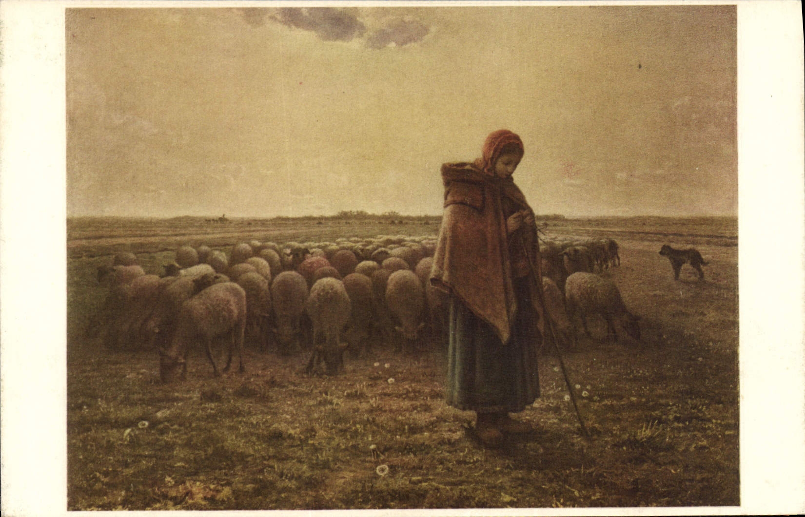 CPA La Bergere Millet Moutons