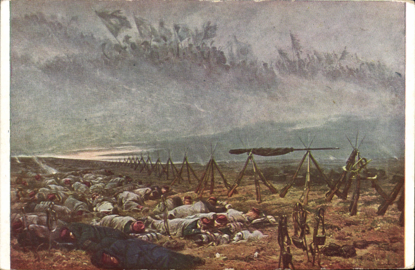 CPA Le reve Detaille Musee du Luxembourg Militaria