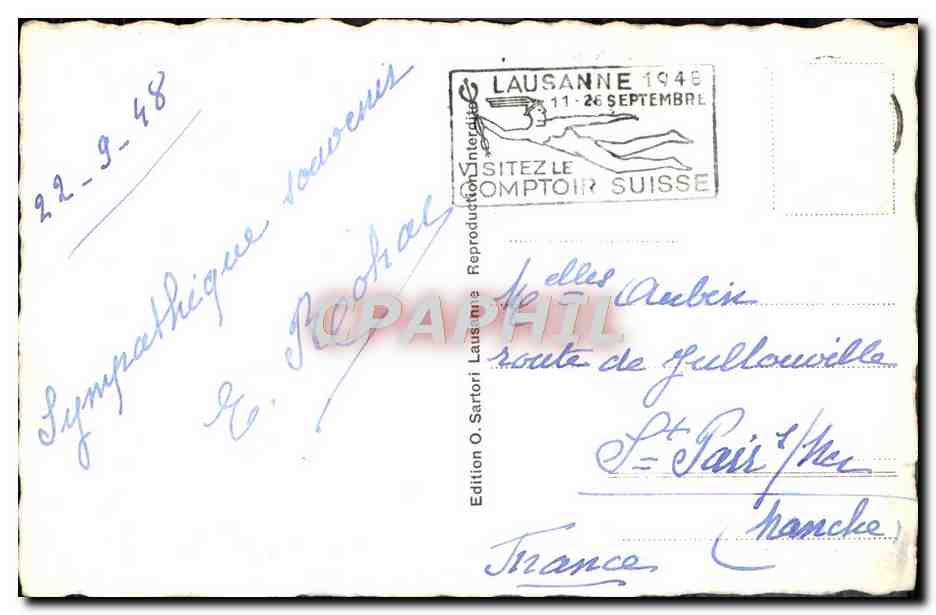 CPM Montreux Territet et les dents du Midi — Rückseite