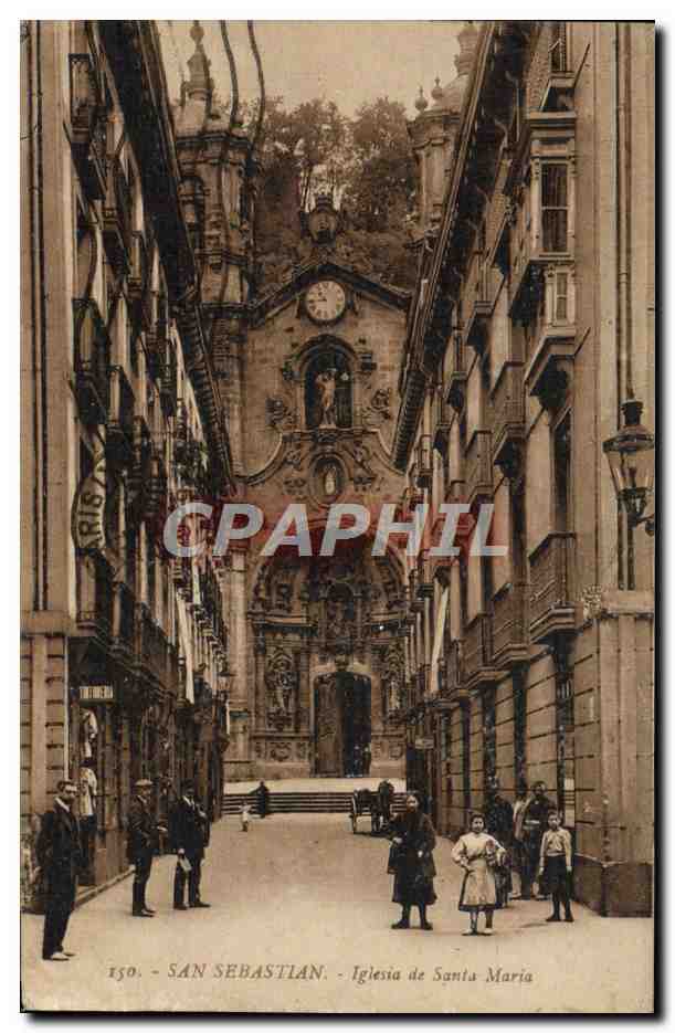 CPA San Sebastian Lglesia de Sants Maria
