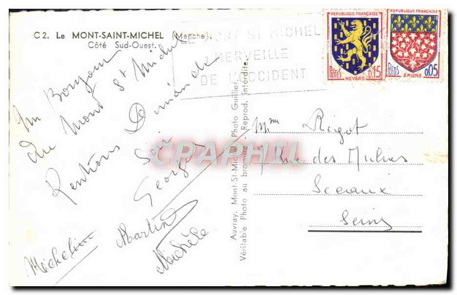 CPM Le Mont Saint Michel  — Rückseite