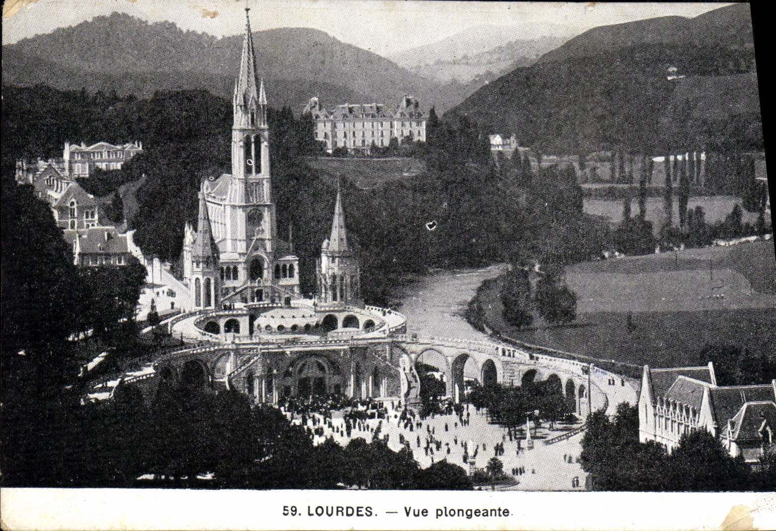 CPA Lourdes Vue Plongeante
