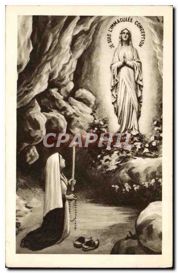 CPA Lourdes L'apparition