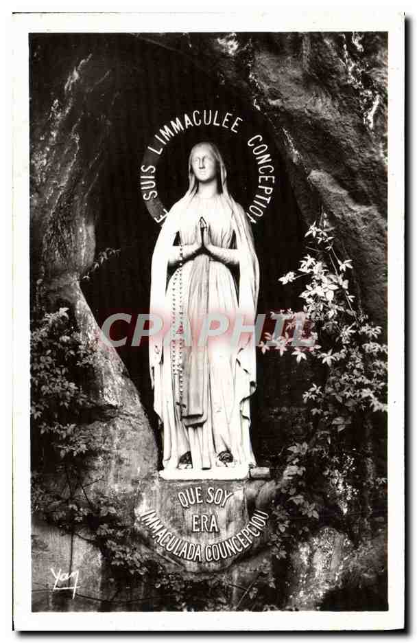 CPA Lourdes La Vierge et la grotte Miraculeuse