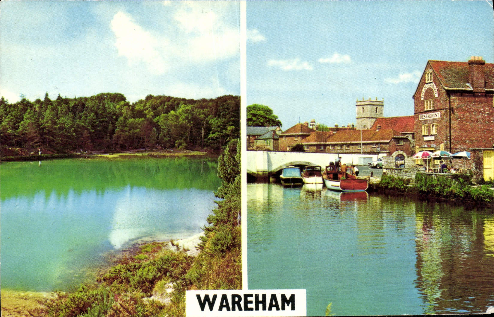 CPM Wareham The blue pool Old granary and South bridge 