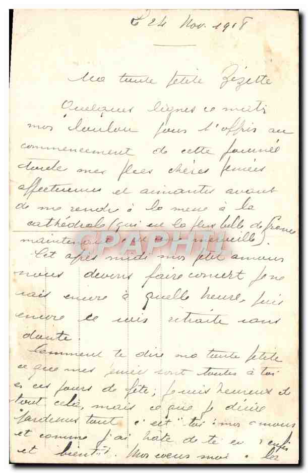 CPA Strasbourg Munster  — Rückseite