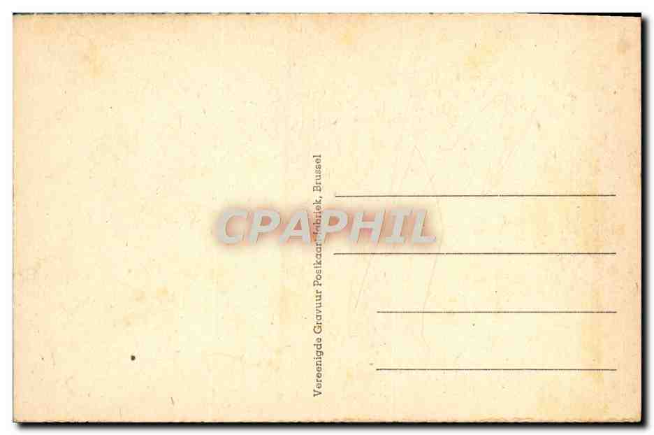 CPA Bruxelles Palais du Roi — Verso