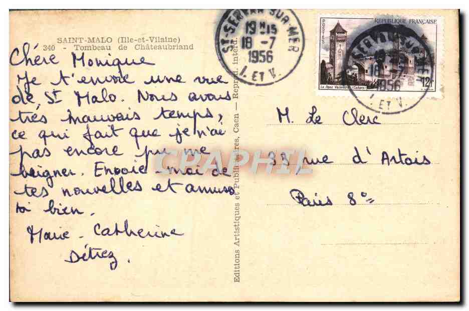 Tumba de Châteaubriand — Saint-Malo (Ille-et-Vilaine) — Éditions Artistiques et Publiques — Reverso