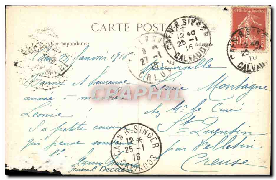 CPA Caen Abside de L'Eglise Saint Etienne Abbaye aux Hommes — Rückseite