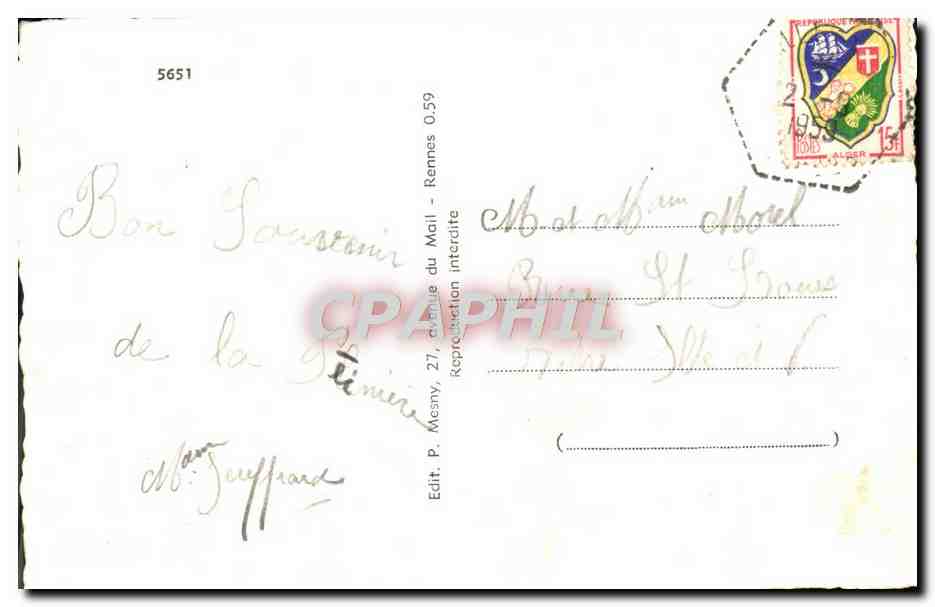 CPM Nd de la Pepiniere  — Rückseite