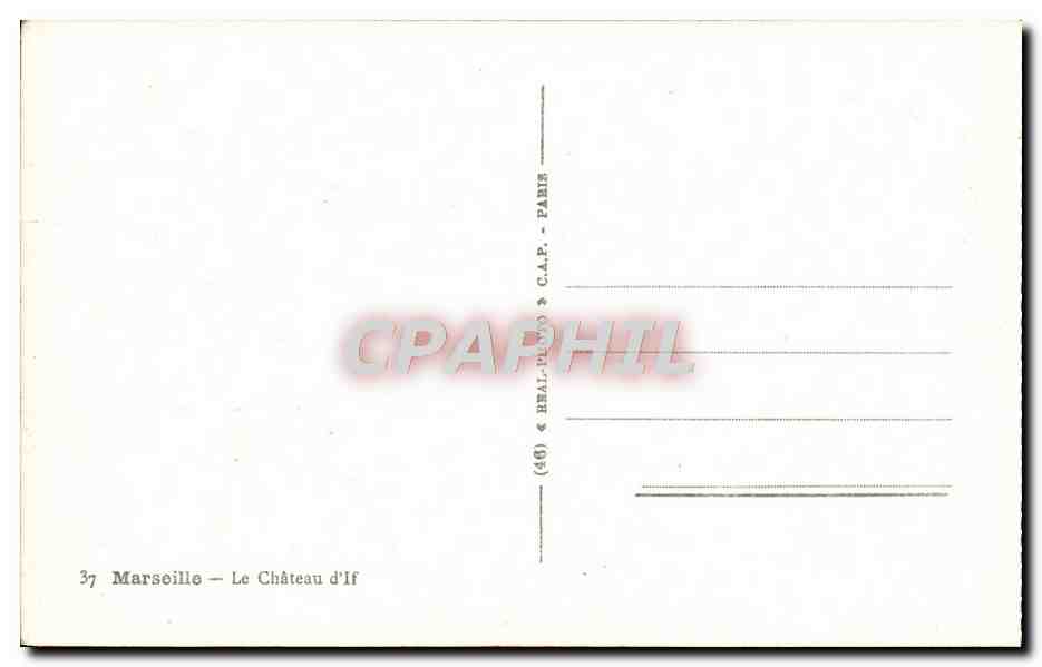 CPM Marseille Le chateau d'If — Rückseite