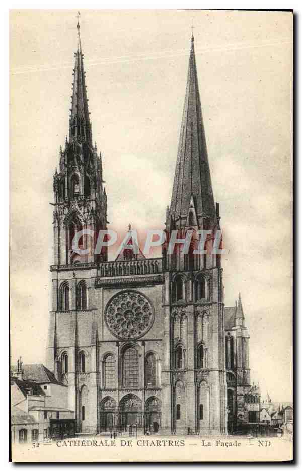 CPA Cathedrale De Chartres La Facade