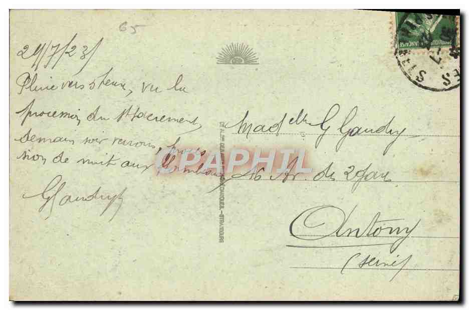 CPA Lourdes La Basilique et L'Esplande — Verso