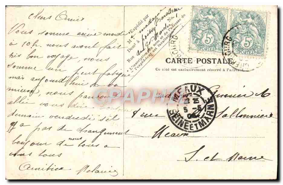 CPA Lourdes St Michel le Calvaire Breton et la Basilique — Verso