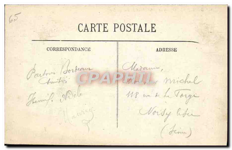CPA Lourdes Vue Generale et le Pic du Jer — Verso
