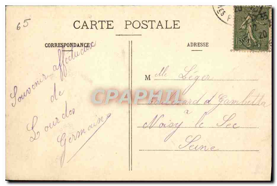 CPA Lourdes La Statue Couronnee Devant le Rosaire — Verso