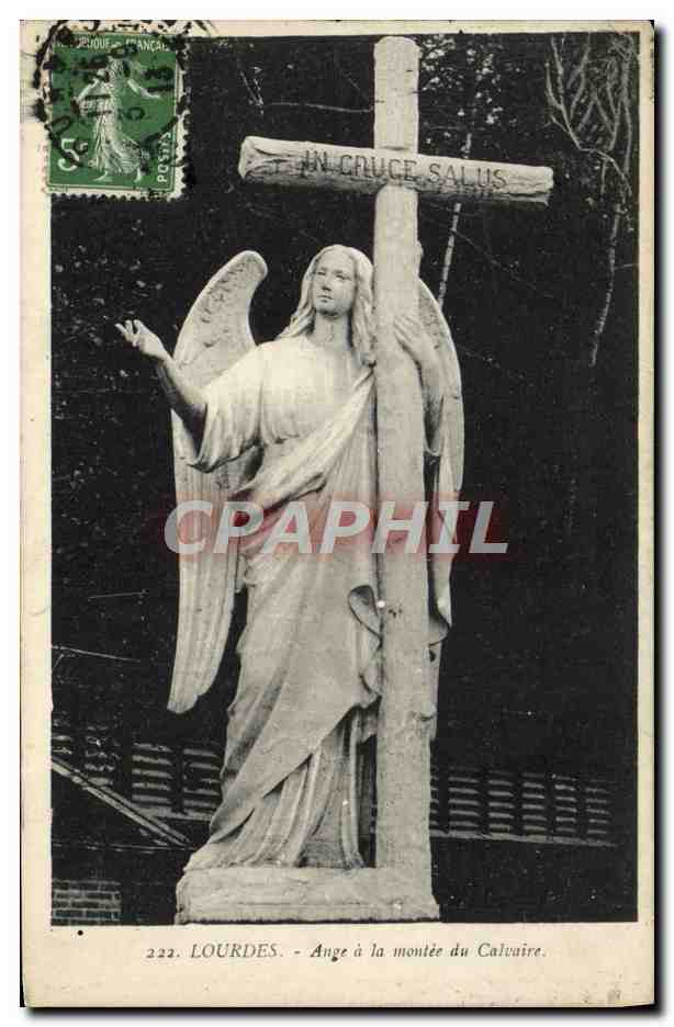 CPA Lourdes Ange a la Montee du Calvaire