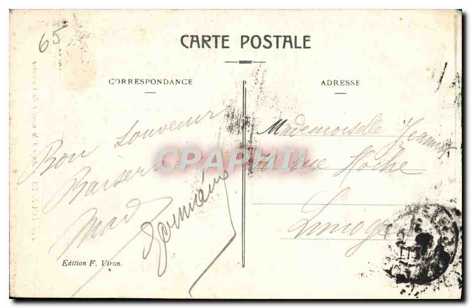 CPA Lourdes Ange a la Montee du Calvaire — Verso