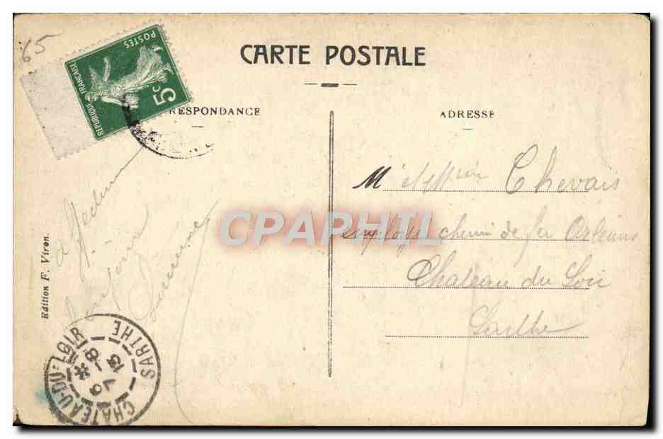 CPA Lourdes Les piscines — Verso