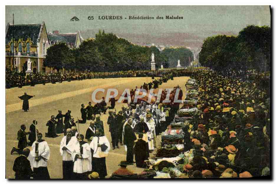CPA Lourdes Benediction Des Malades