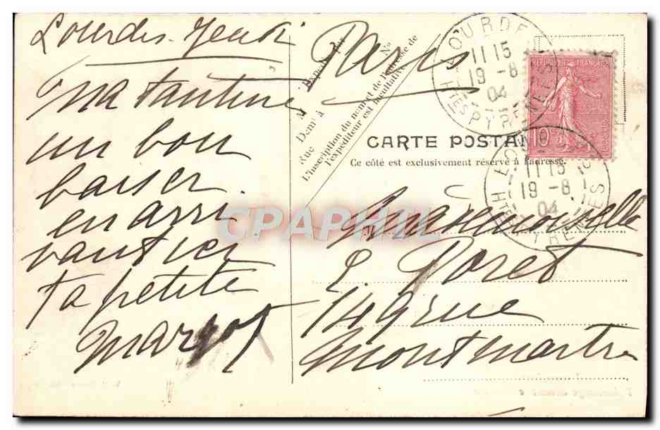 CPA Lourdes Pelerinage devant le Rosaire — Verso