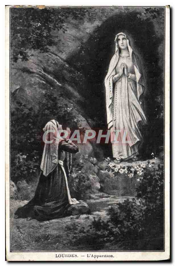 CPA Lourdes Apparition 