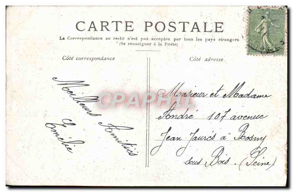 CPA Lourdes Apparition  — Verso