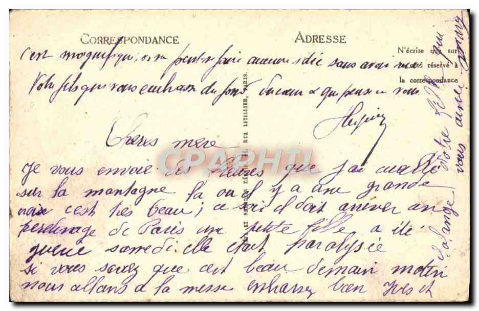 CPA Lourdes La Basilique et le Calvaire Breton — Verso