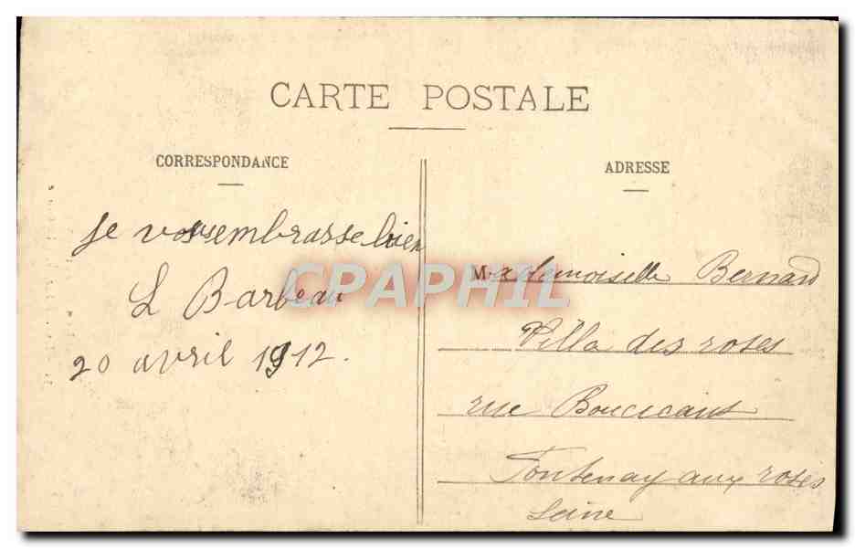 CPA Lourdes La Grotte — Verso