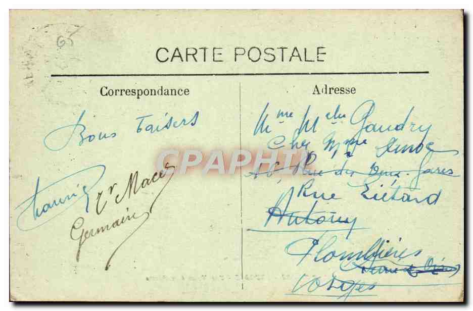 CPA Lourdes Une Mosse a la Grotte — Verso