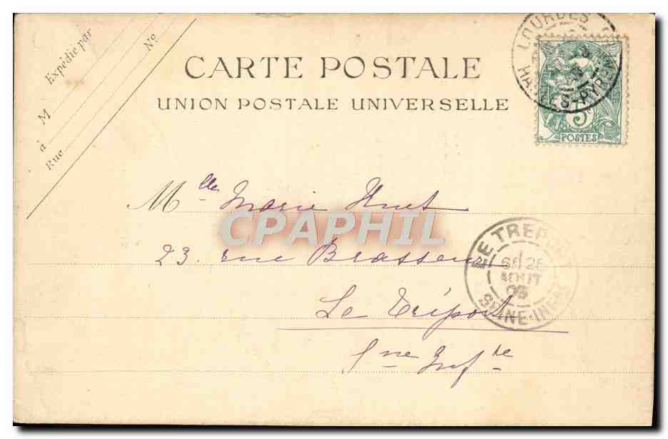 CPA Lourdes Vue Generale — Verso