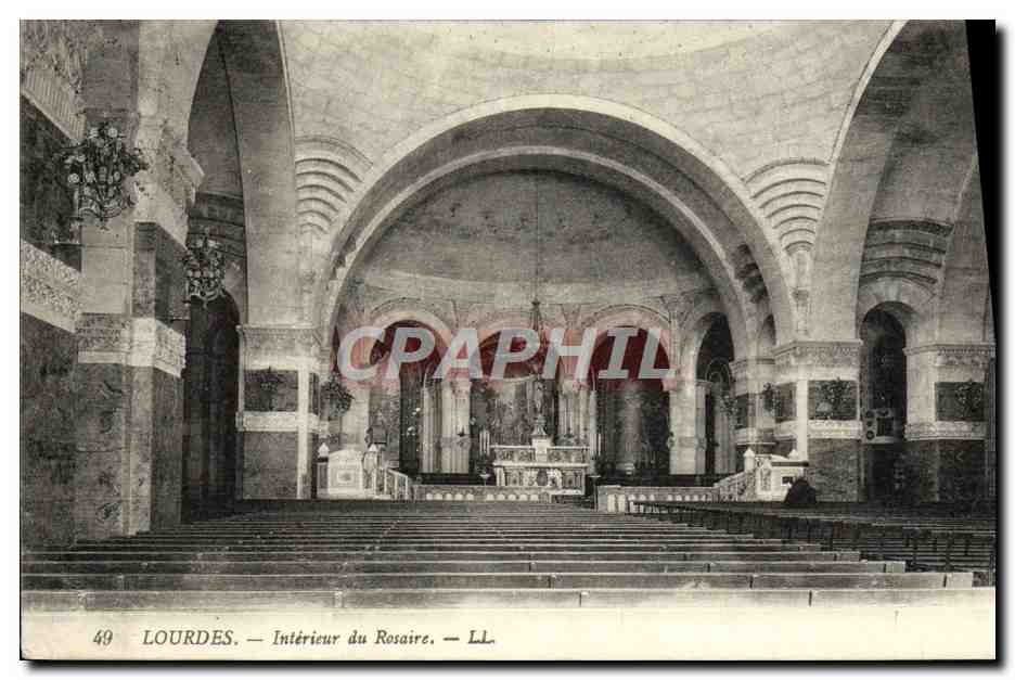 Lourdes — Intérieur du Rosaire — LL