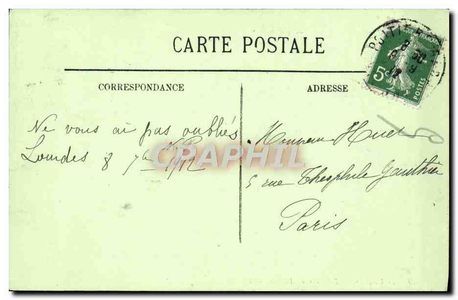 Lourdes — Intérieur du Rosaire — LL — Verso