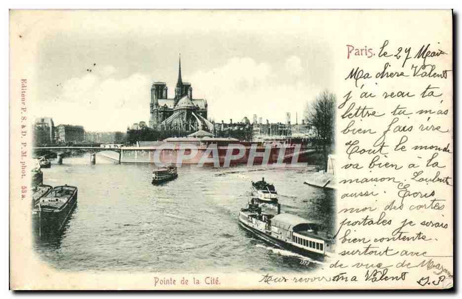CPA Paris Pointe de la Cite Notre Dame
