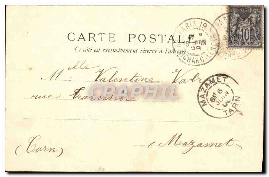 CPA Paris Buttes Chaumont Le Pont Fatal — Rückseite
