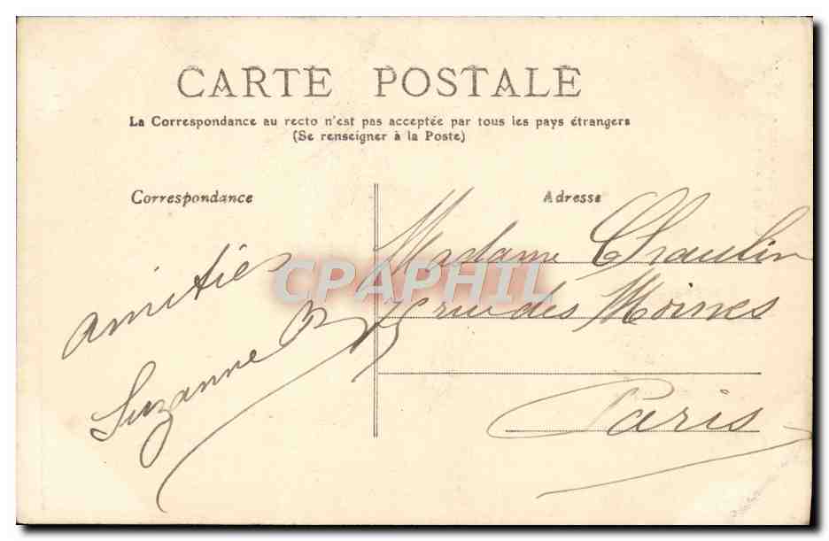 CPA Cauterets Hautes Pyrenees Esplanade des oeufs Gare pour la Raillere — Rückseite