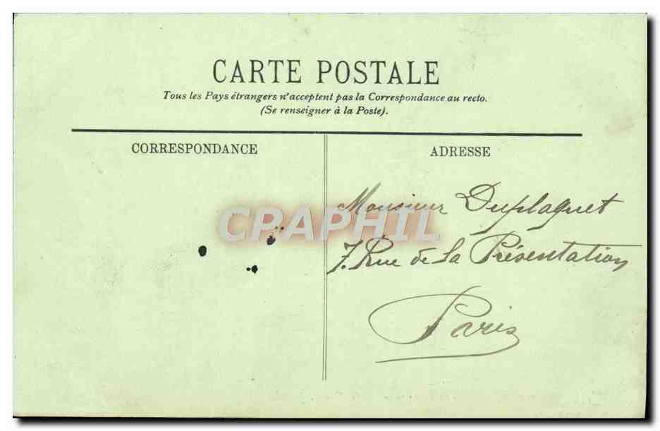 CPA Le Havre Sur la Plate Forme Felix Faure — Rückseite