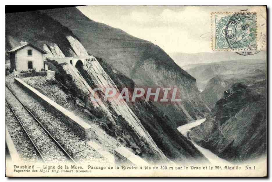 CPA Passage de la Rivoire a pic sur le Drac et le Mt Aiguille 