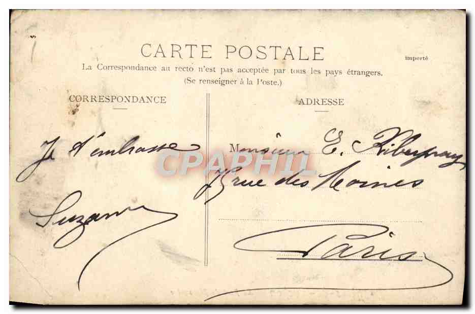 CPA Bagneres de Luchon Le Pont de Mousquere — Rückseite