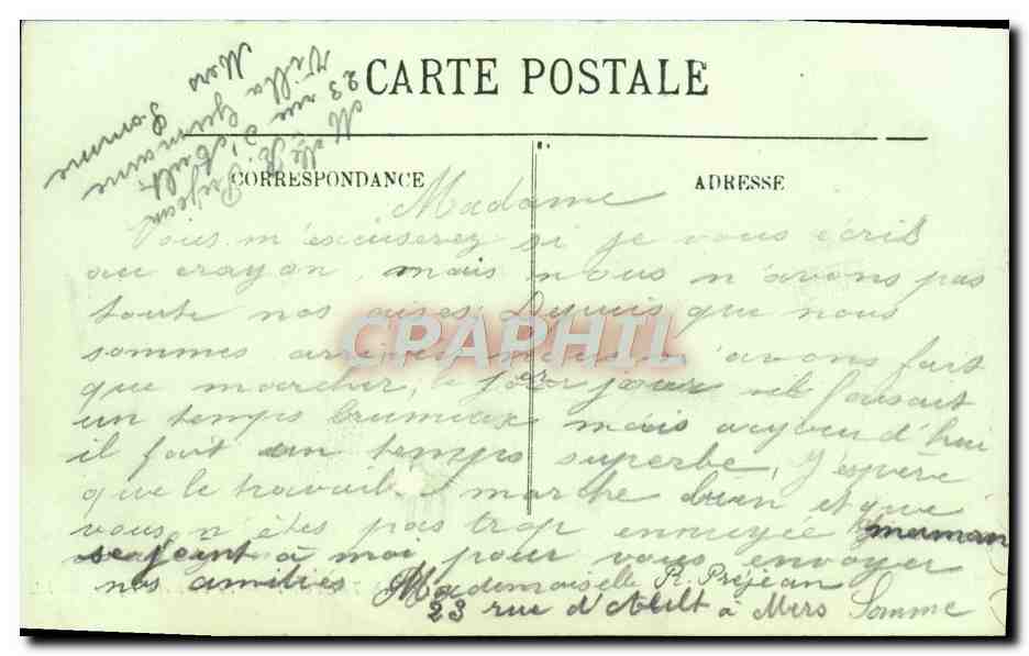 CPA Le Treport Le Port et L'Eglise — Rückseite