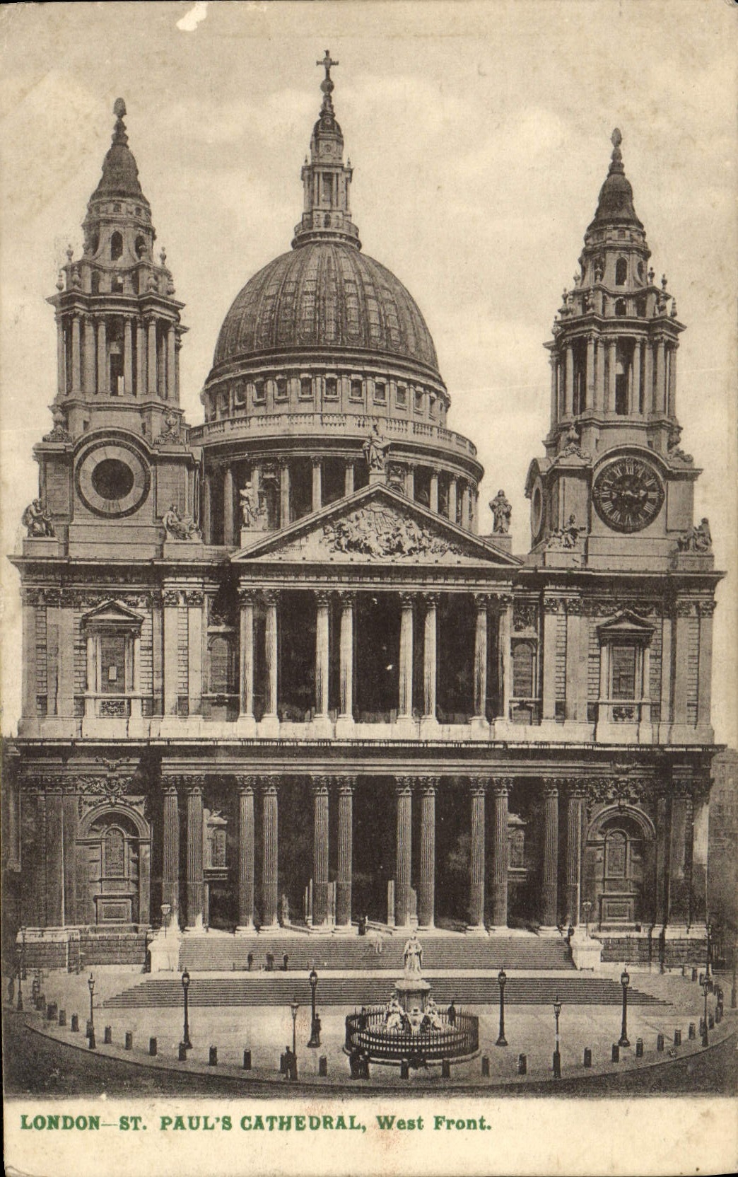 CPA London St Paul's cathedral West front 