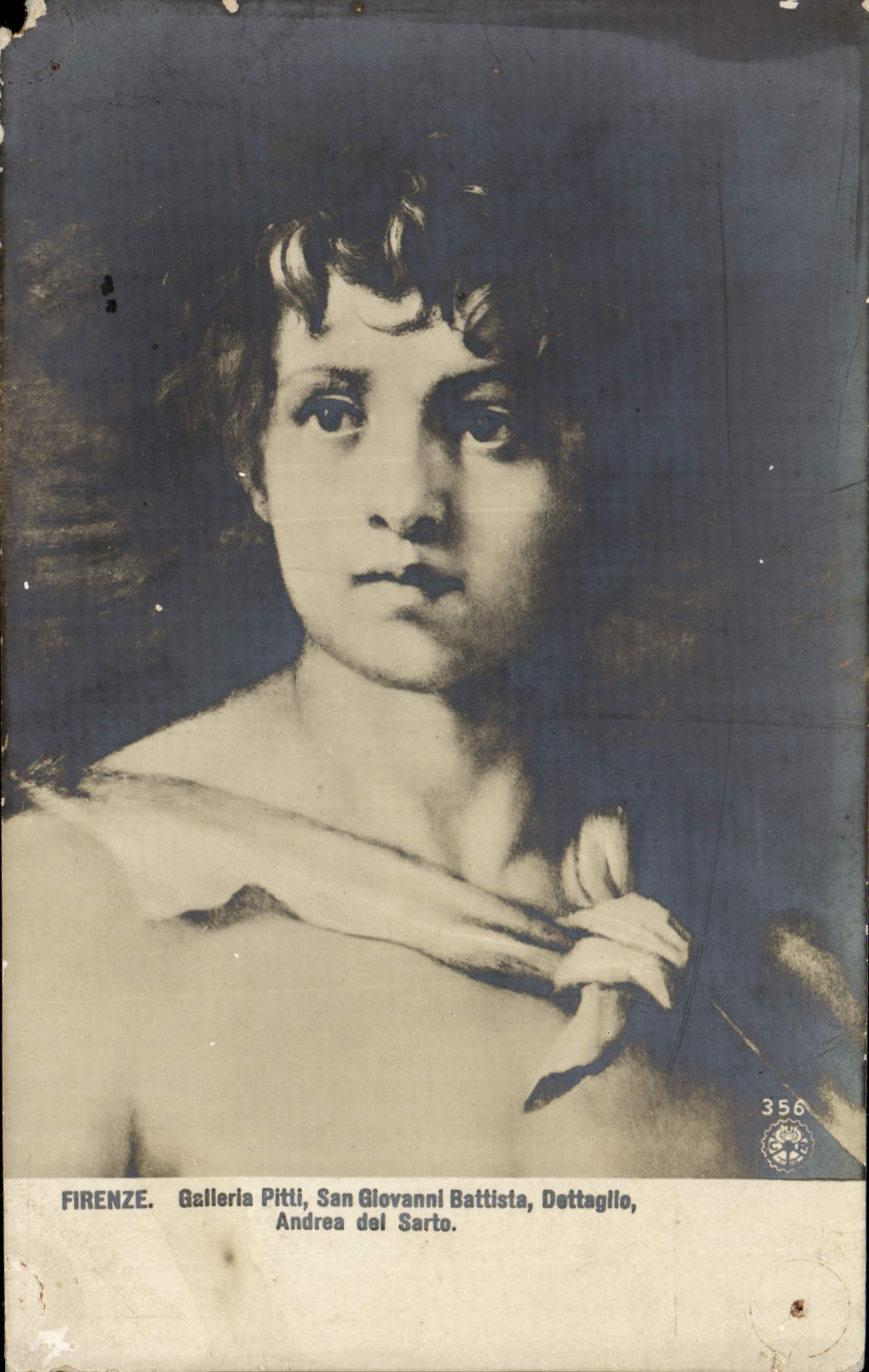 Portrait d'enfant — détail de la peinture d'Andrea del Sarto — Galleria Pitti, Florence
