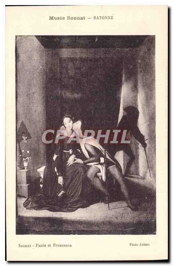 CPA Musee Bonnat Bayonne Ingres Paolo et Francesca