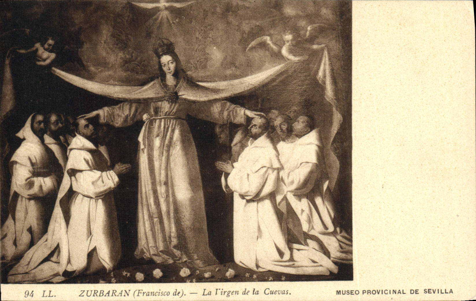 CPA Zurbaran La Virgen de la Cuevas Museo Provincial de Sevilla 