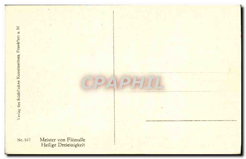 CPA Meister Von Flemalie Heilige Dreieinigkeit — Back