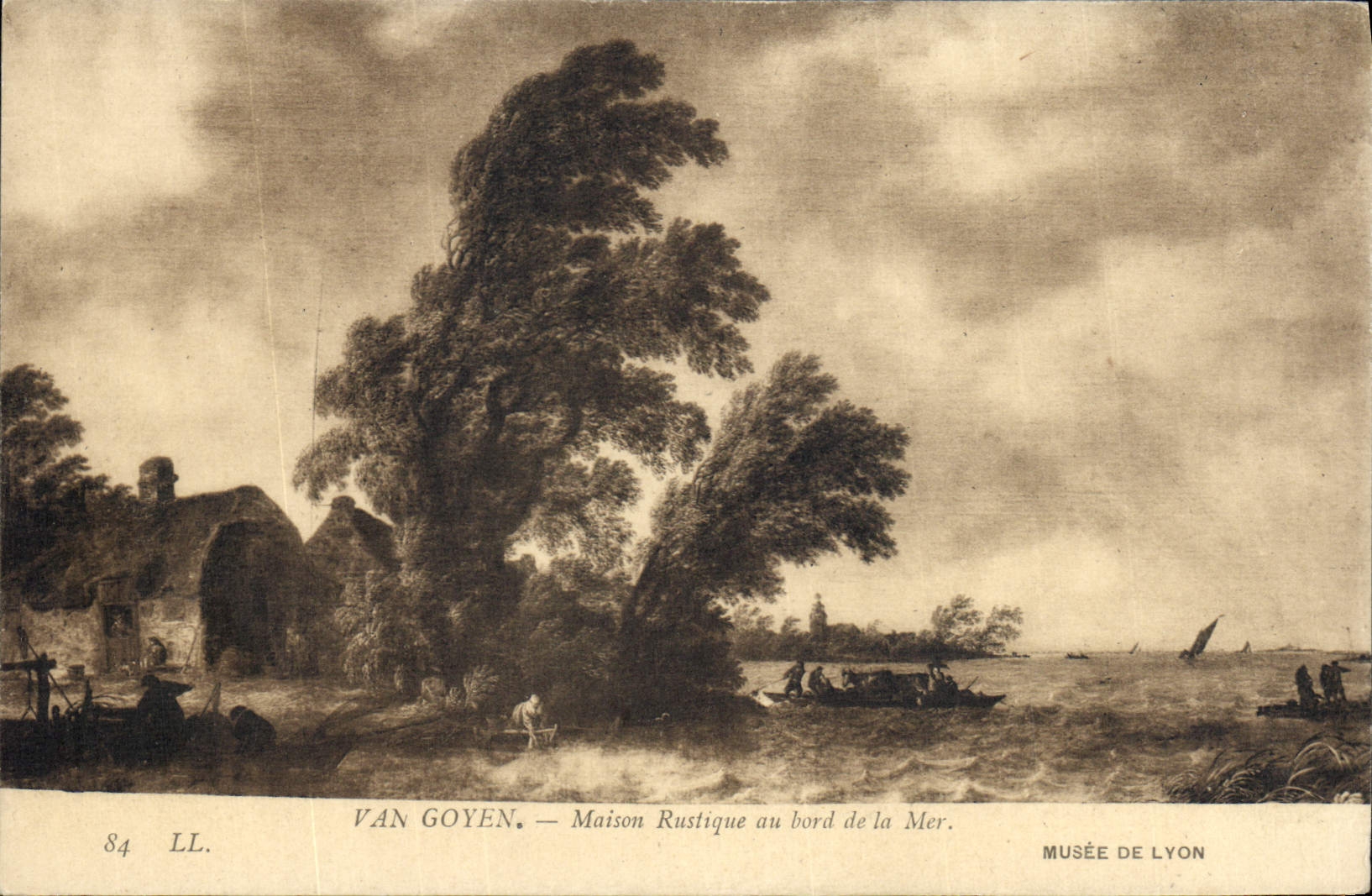 CPA Van Goyen Maison Rustique au Bord de la Mer Musee de Lyon